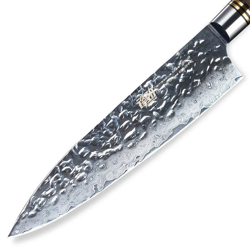 FINDKING 8 inch Sapele wood handle Damascus chef knife 67 layers Professional