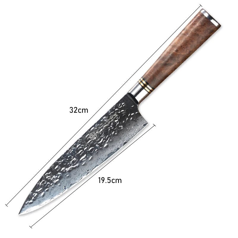 FINDKING 8 inch Sapele wood handle Damascus chef knife 67 layers Professional