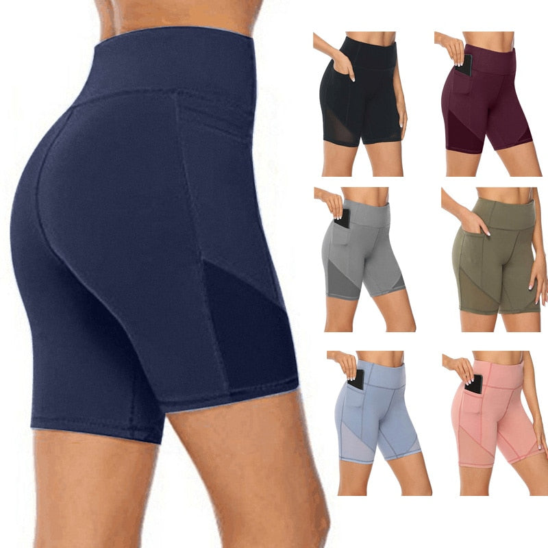 Plus Size Yoga Shorts Gym Fitness Shorts Women High Waist Sport Shorts 5XL - justforyoushopping23