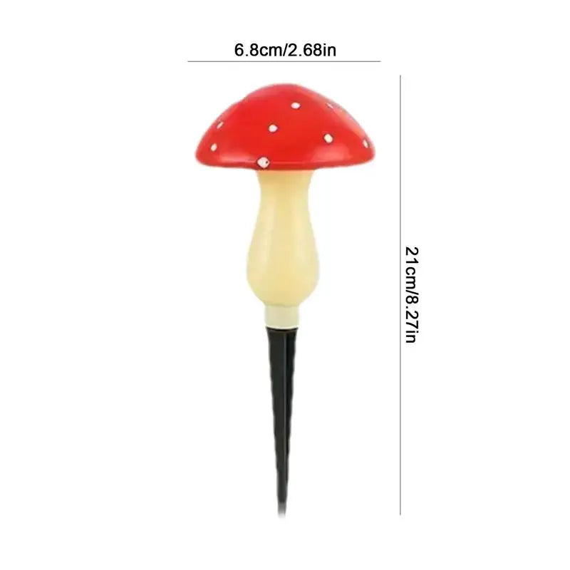 6pcs Red LED Solar Mushroom Light Outdoor Garden Decor Waterproof