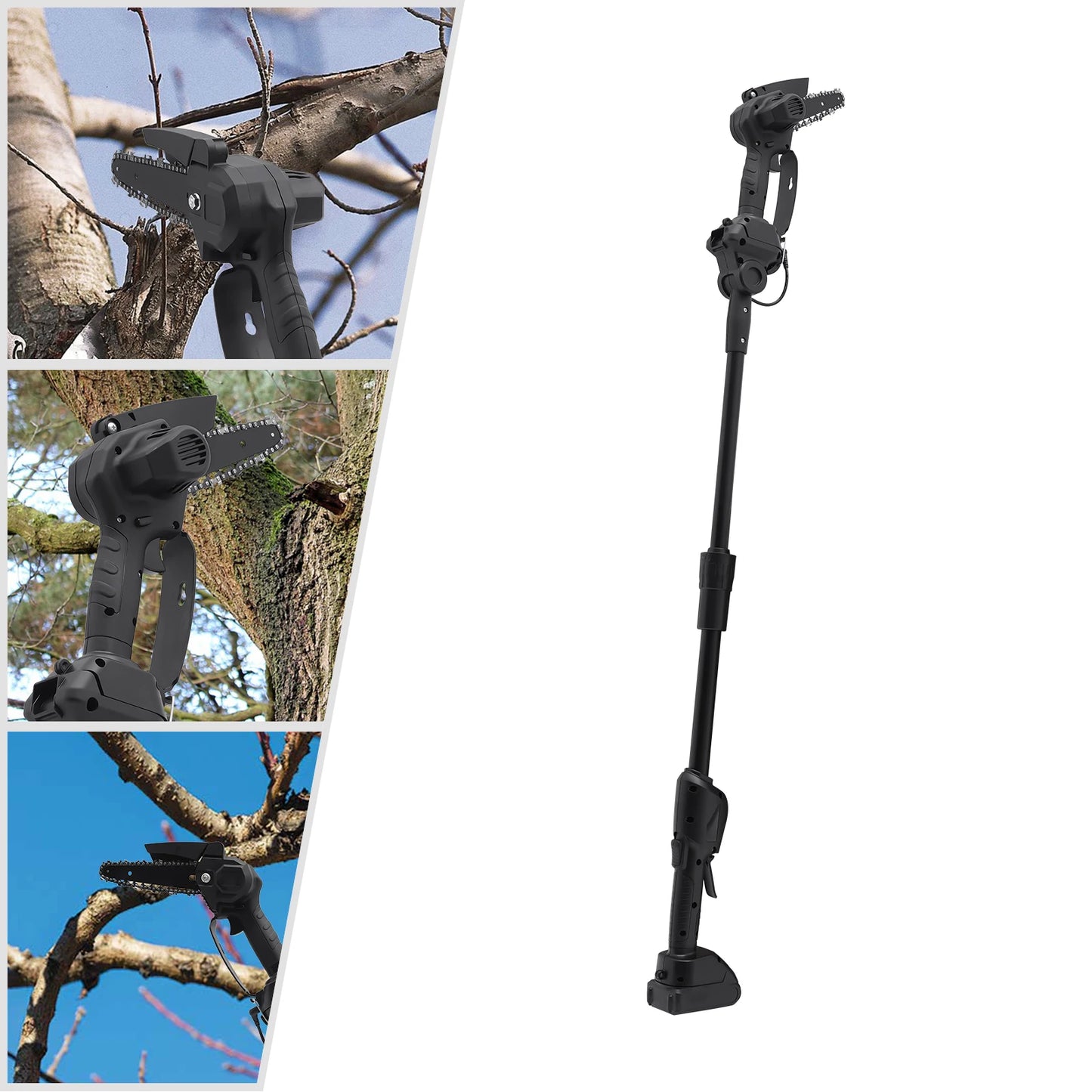 2-In-1 High Reach Pole Chainsaw for Tree Trimming And Garden Pruning Portable Electric Saw