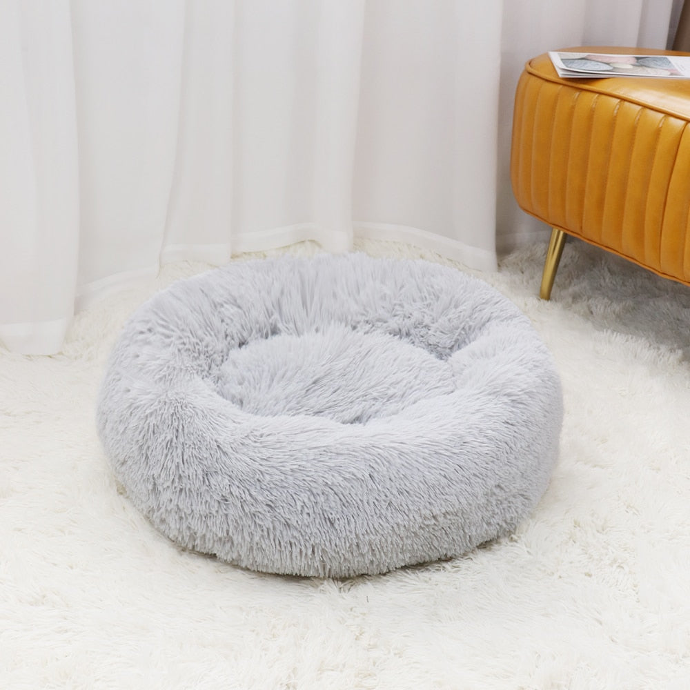 Super Soft Pet Bed Kennel Round Warm Sleep Bag Long Plush - justforyoushopping23