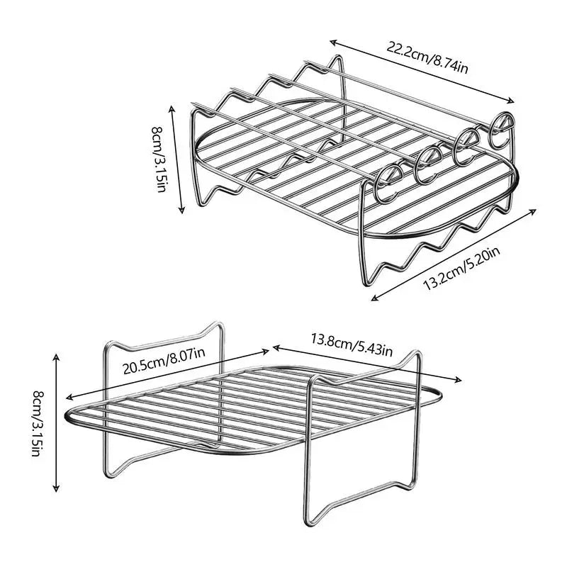 Barbecue Grill Grates Cooking Stainless Steel Double Layer Expander Rack For Hiking Outdoor Travel
