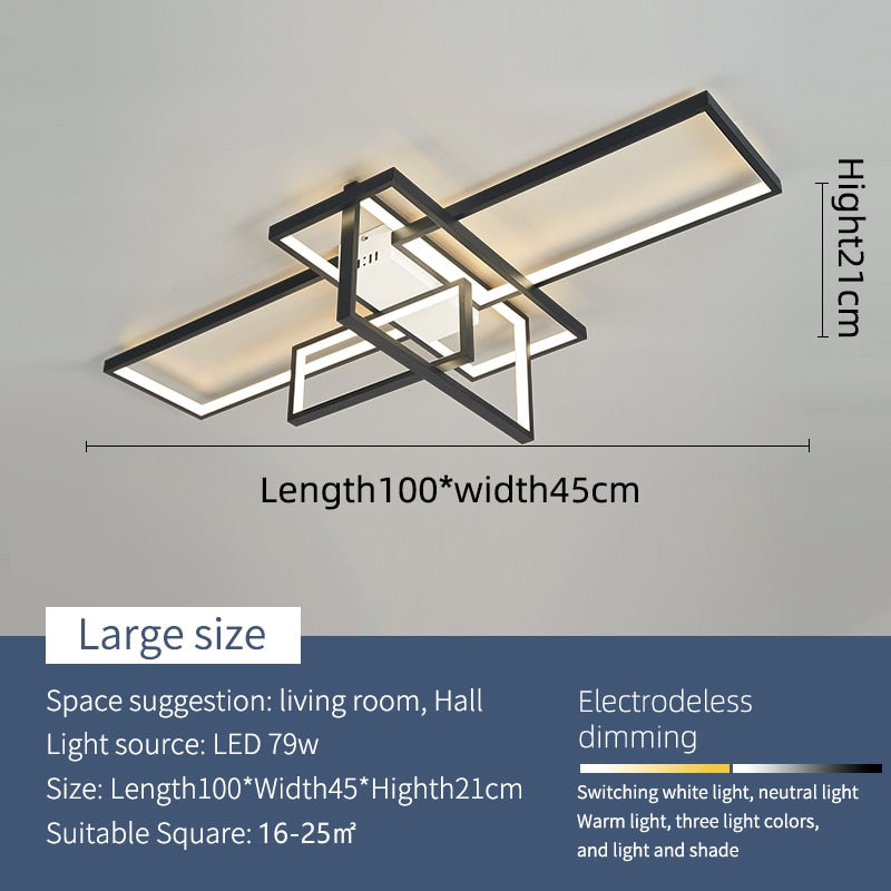 NEO Gleam Modern Led Ceiling Lights Smart Home Alexa Ceiling Lamp fixtures Gold/Black Finish - justforyoushopping23