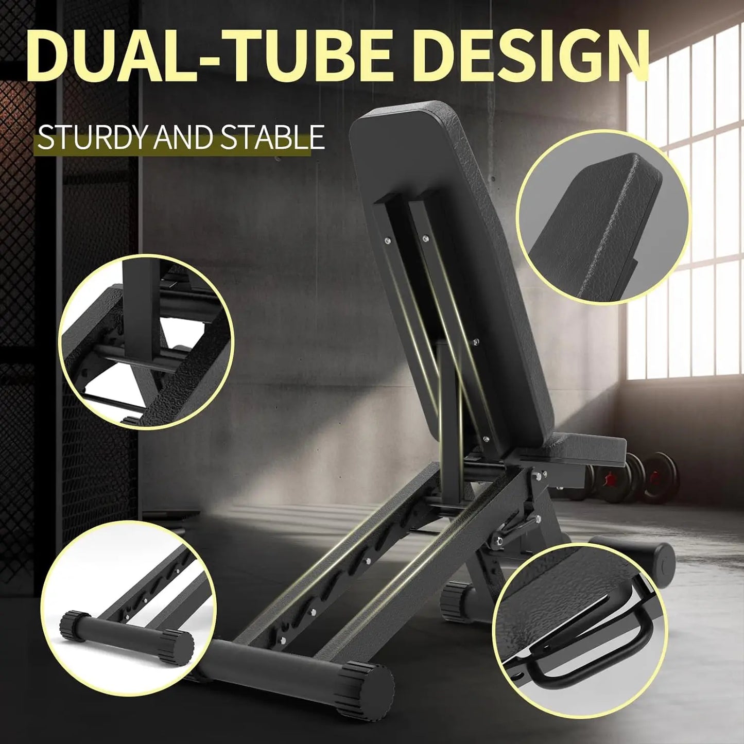 Weight Bench, Strength Training Benches for Full Body Workout, 880 Pounds Capacity Foldable Incline