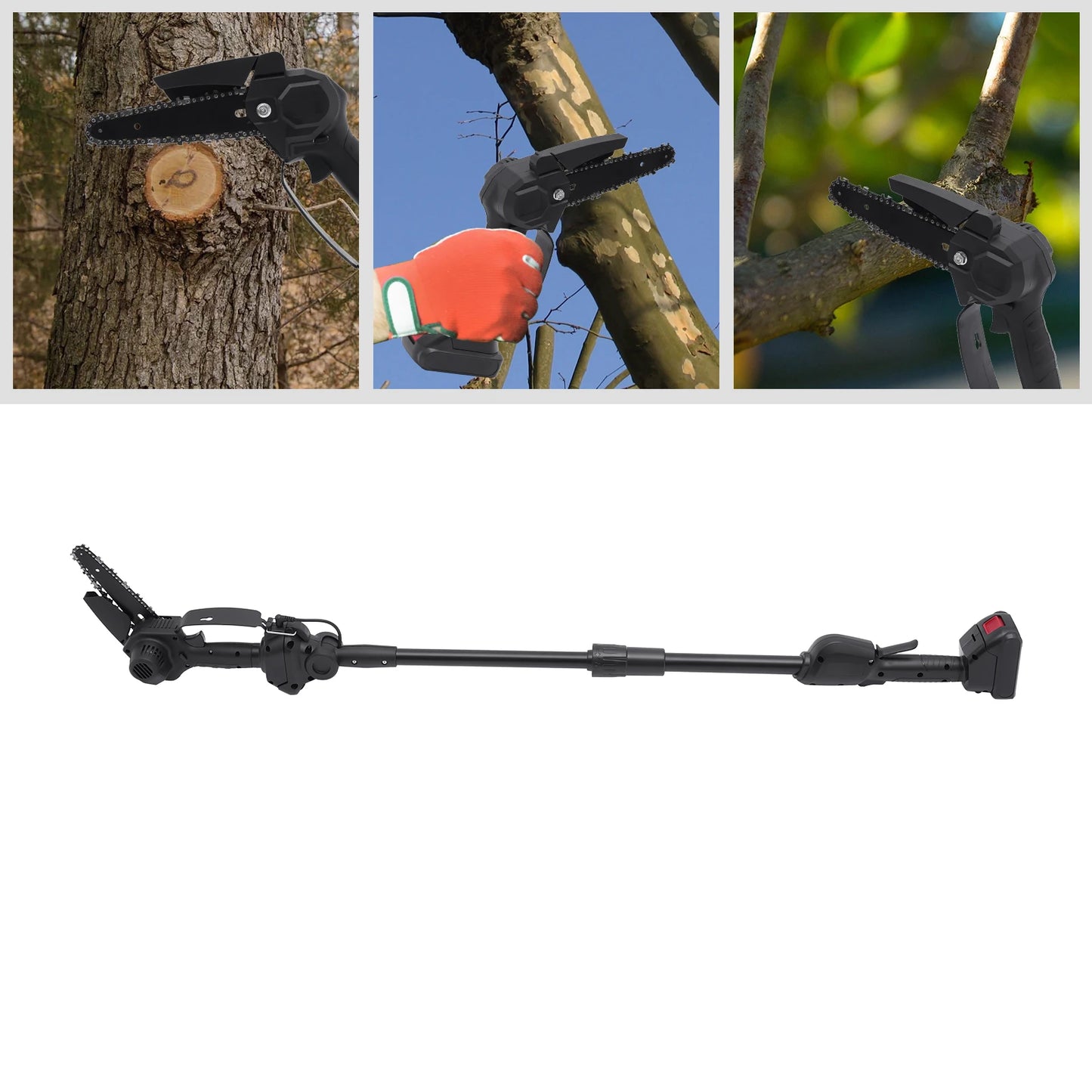 2-In-1 High Reach Pole Chainsaw for Tree Trimming And Garden Pruning Portable Electric Saw