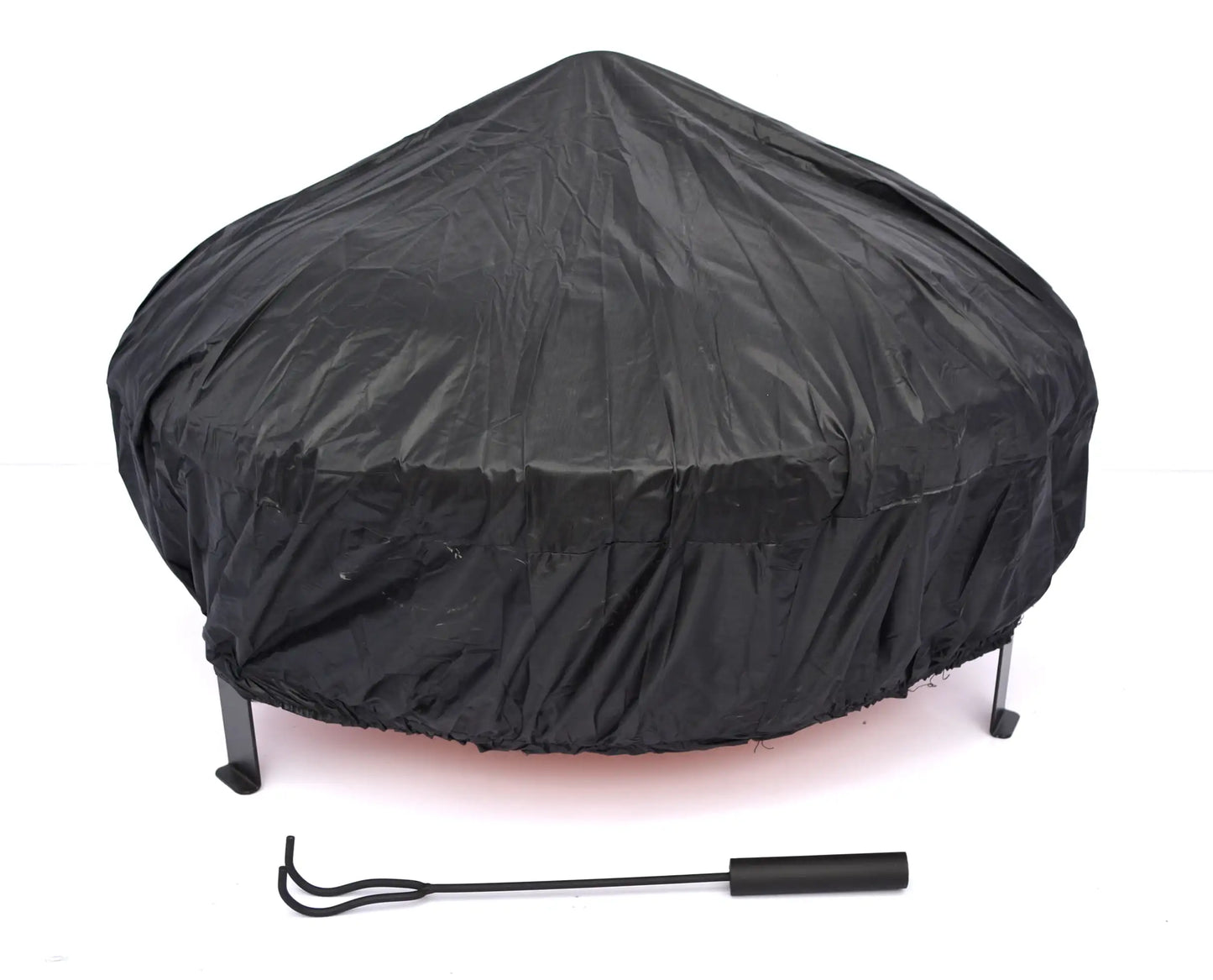 30-Inch Wood Burning Fire Pit Round Copper with Mesh Cover Outdoor