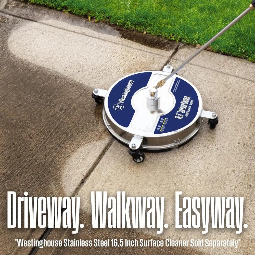 Gas Pressure Washer, 3400 PSI and 2.6 Max GPM, Onboard Soap Tank, Spray Gun and Wand, 5 Nozzle Set, for Cars