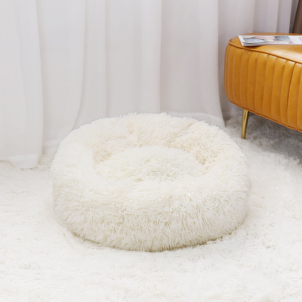 Super Soft Pet Bed Kennel Round Warm Sleep Bag Long Plush - justforyoushopping23