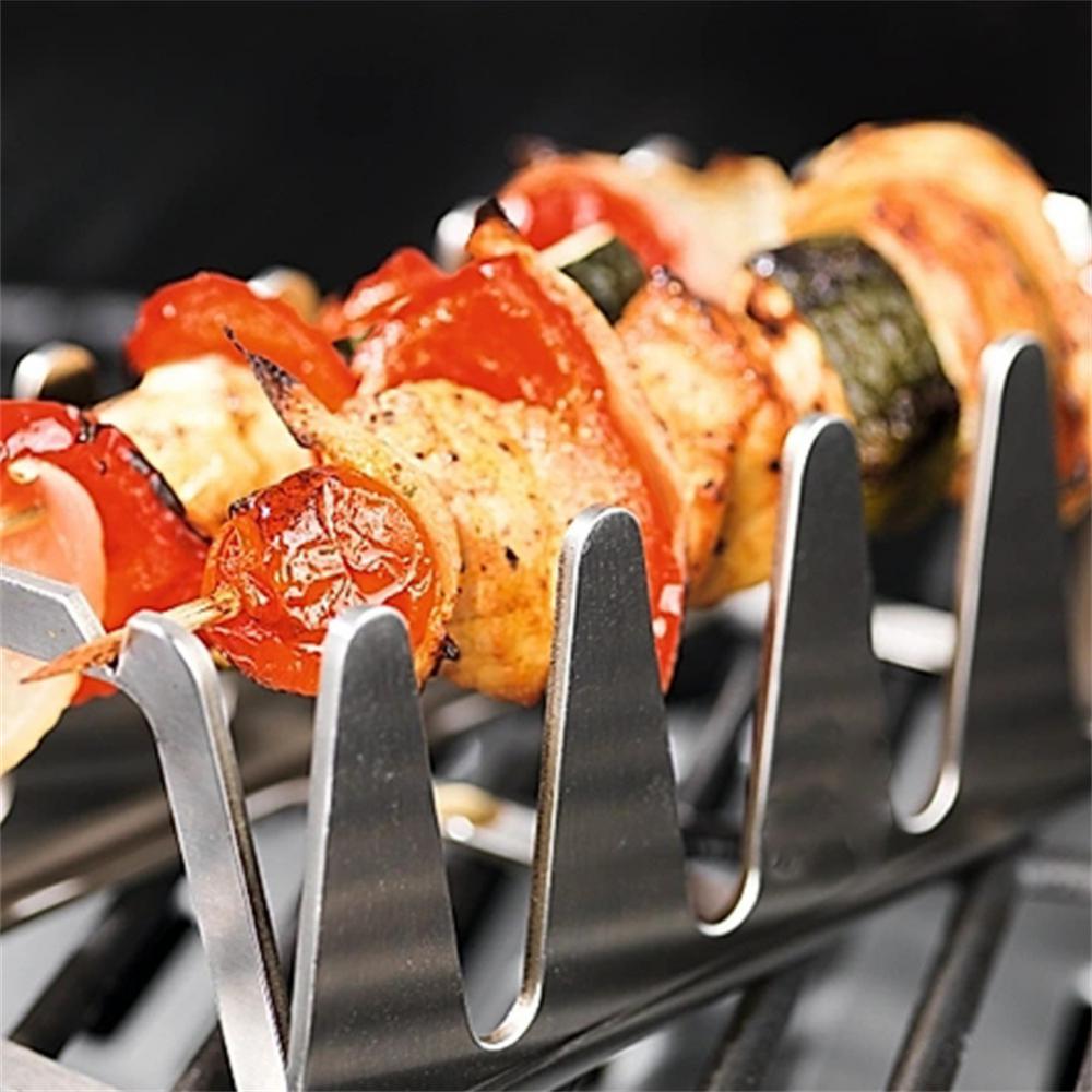 BBQ Grill Rack Stainless Steel Grill Stand - justforyoushopping23