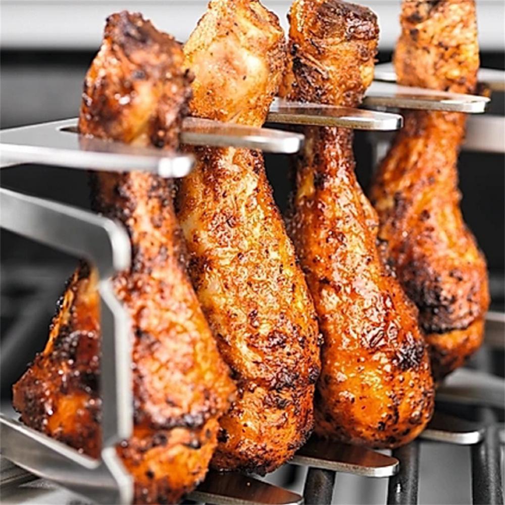 BBQ Grill Rack Stainless Steel Grill Stand - justforyoushopping23