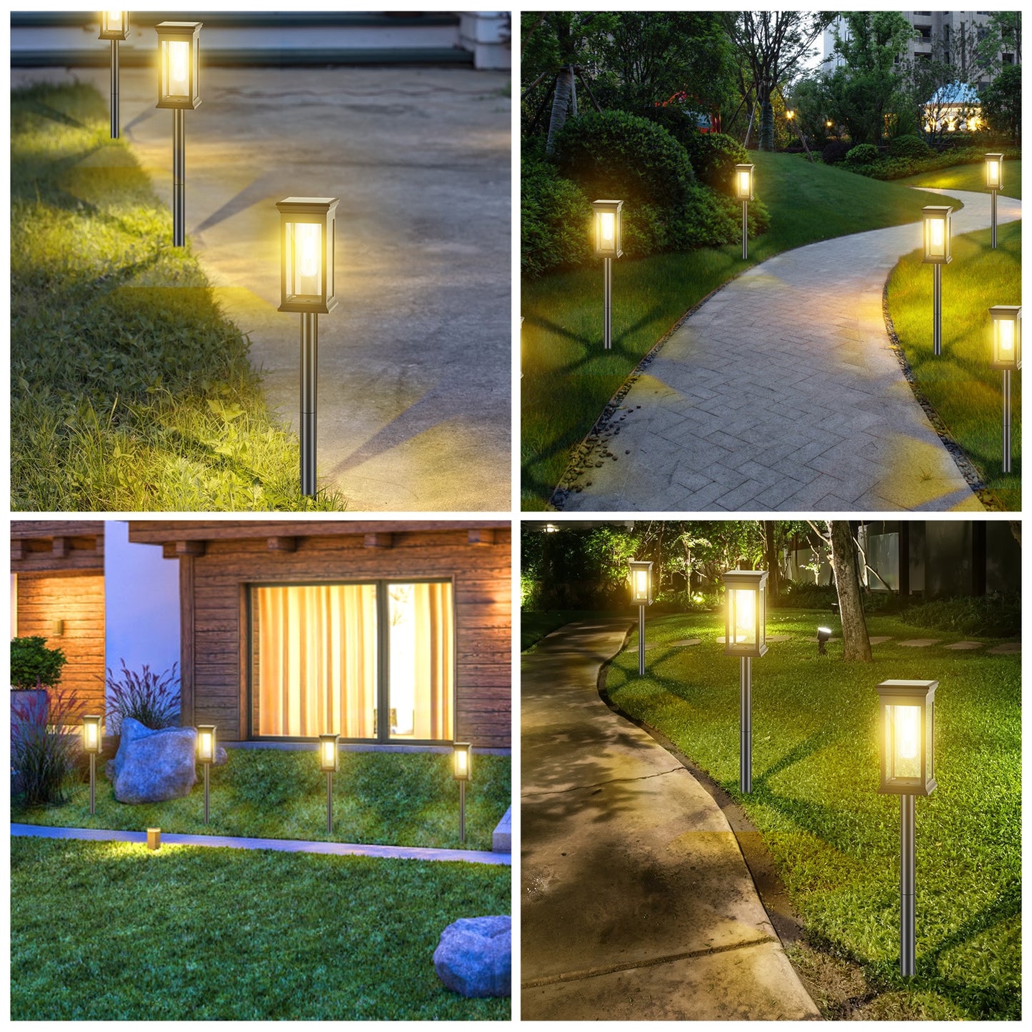 4/8pcs Solar Lawn Light Outdoor Garden Lamp Waterproof Solar Pathway Lights LED Landscape Light Patio Yard Walkway Garden Decor - justforyoushopping23