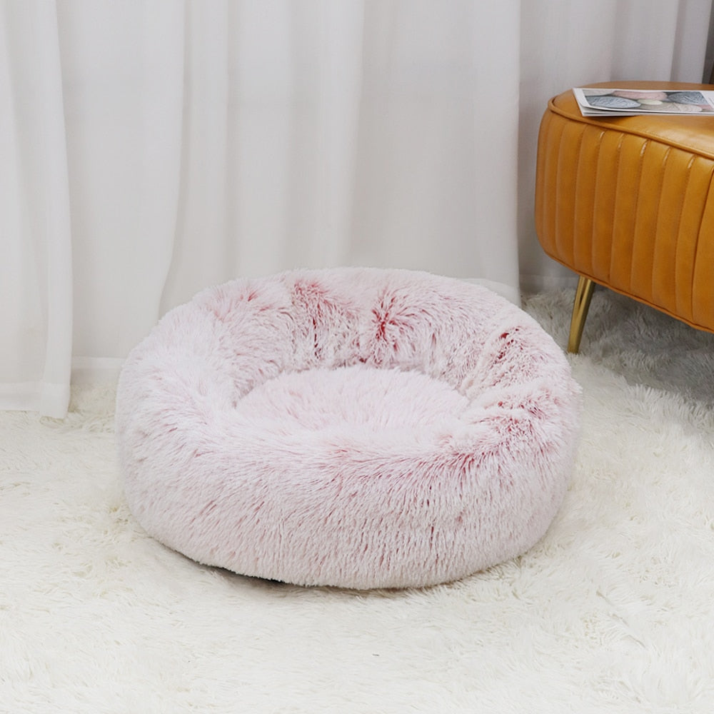 Super Soft Pet Bed Kennel Round Warm Sleep Bag Long Plush - justforyoushopping23