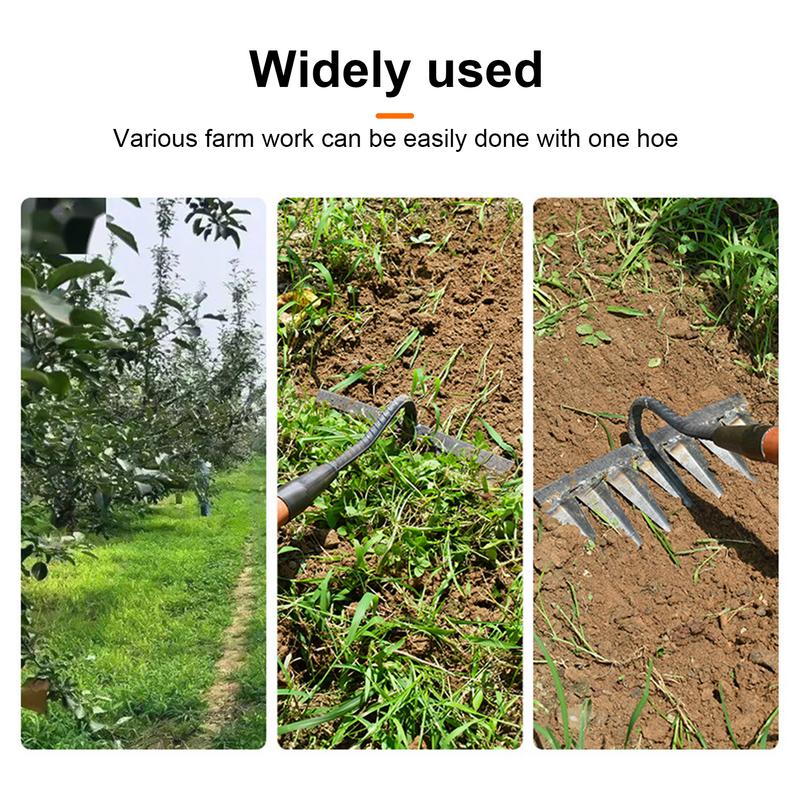 Iron Gardening Hoe Weeding Rake Agricultural Tool - justforyoushopping23