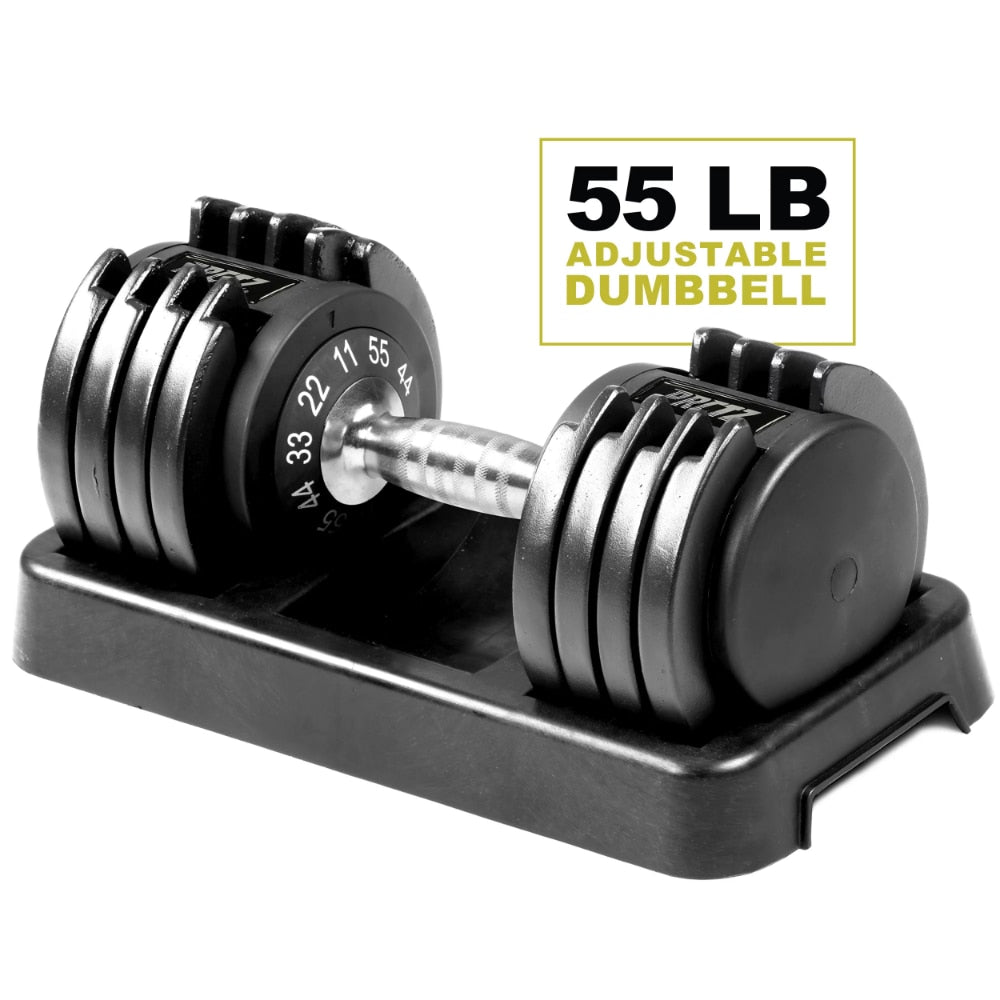 MEIZHI,11-55lb Adjustable Dumbbell, Single, Available In 25lb & 55lb Adjustable Dumbbells - justforyoushopping23