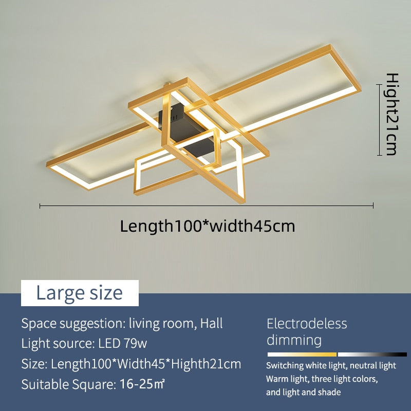 NEO Gleam Modern Led Ceiling Lights Smart Home Alexa Ceiling Lamp fixtures Gold/Black Finish - justforyoushopping23