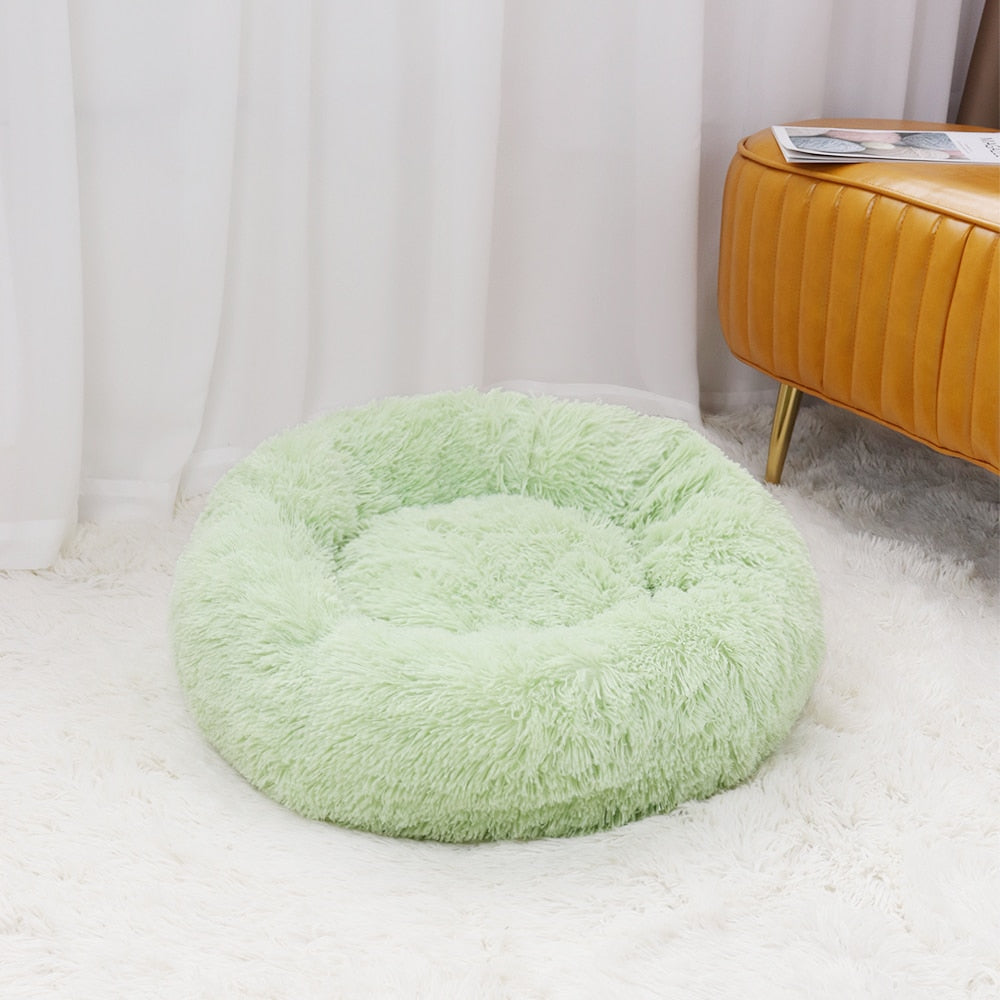 Super Soft Pet Bed Kennel Round Warm Sleep Bag Long Plush - justforyoushopping23