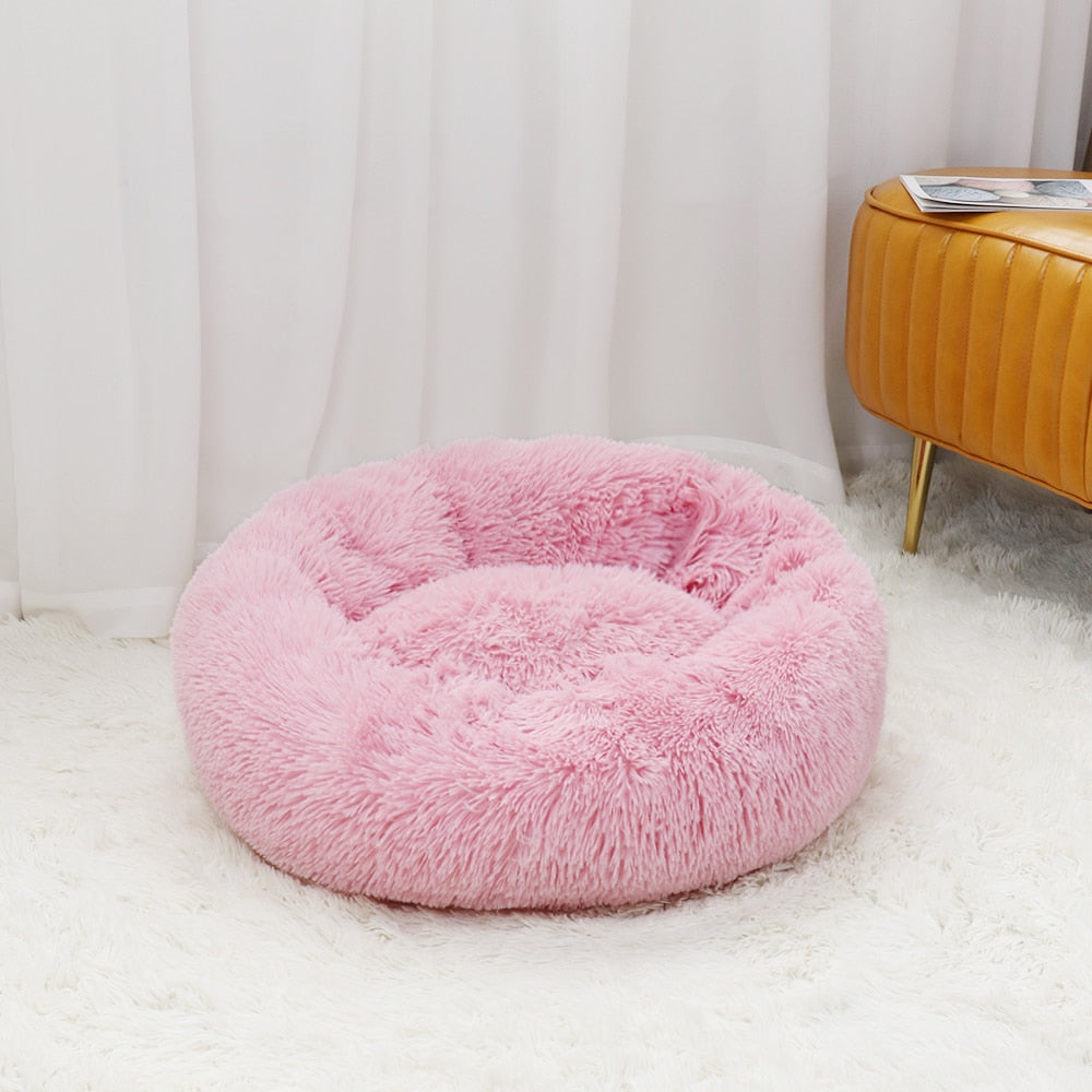 Super Soft Pet Bed Kennel Round Warm Sleep Bag Long Plush - justforyoushopping23