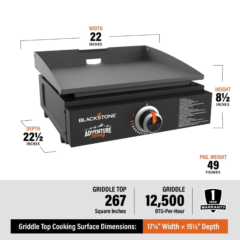 Blackstone 17" Adventure Ready Tabletop Outdoor Griddle - justforyoushopping23