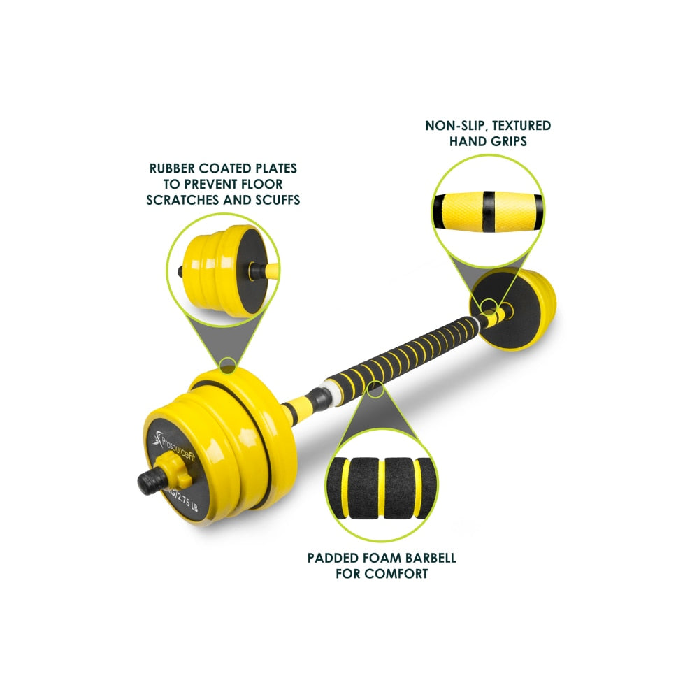 Adjustable Dumbbells and Barbell Set, 22,33,44,55LB - justforyoushopping23
