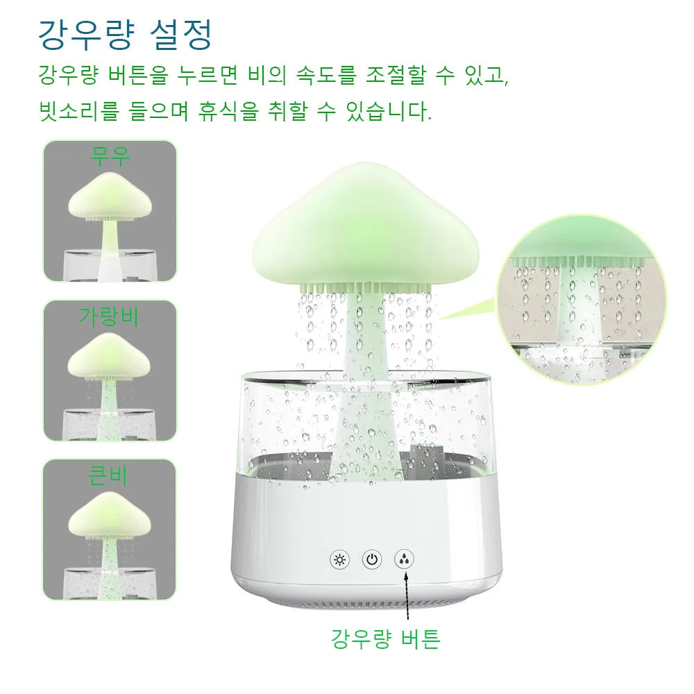 white noise rain cloud night light rain sound humidifier water surface lighting desk lamp