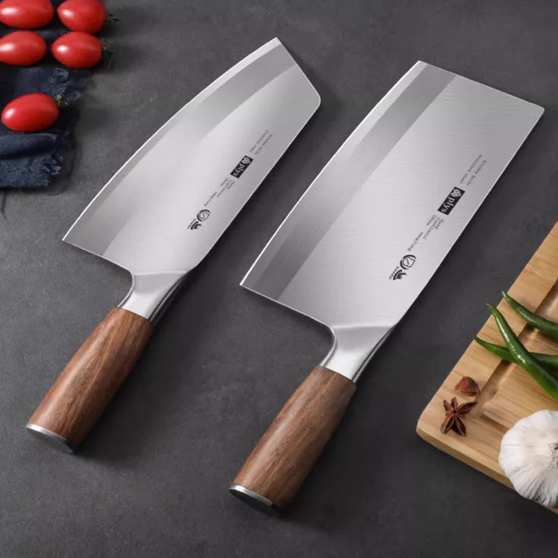 Meat Cleaver Knife 9CR18 Stainless Steel Ultra Sharp Meat Slicing Knife Household Kitchen Chopping and Mincing Kitchen Knife
