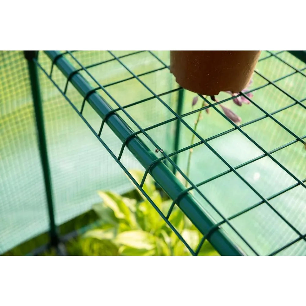 Expert Gardener Walk-In Greenhouse Stackable Waterproof UV Protection with Zippered Roll-Up Door