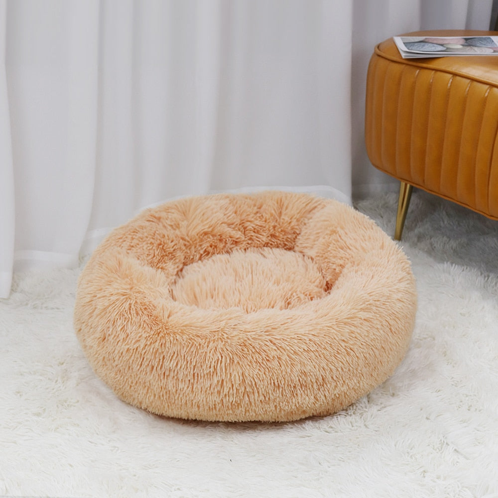 Super Soft Pet Bed Kennel Round Warm Sleep Bag Long Plush - justforyoushopping23