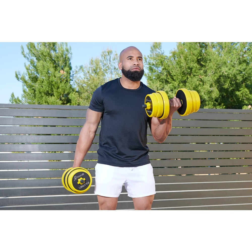 Adjustable Dumbbells and Barbell Set, 22,33,44,55LB - justforyoushopping23