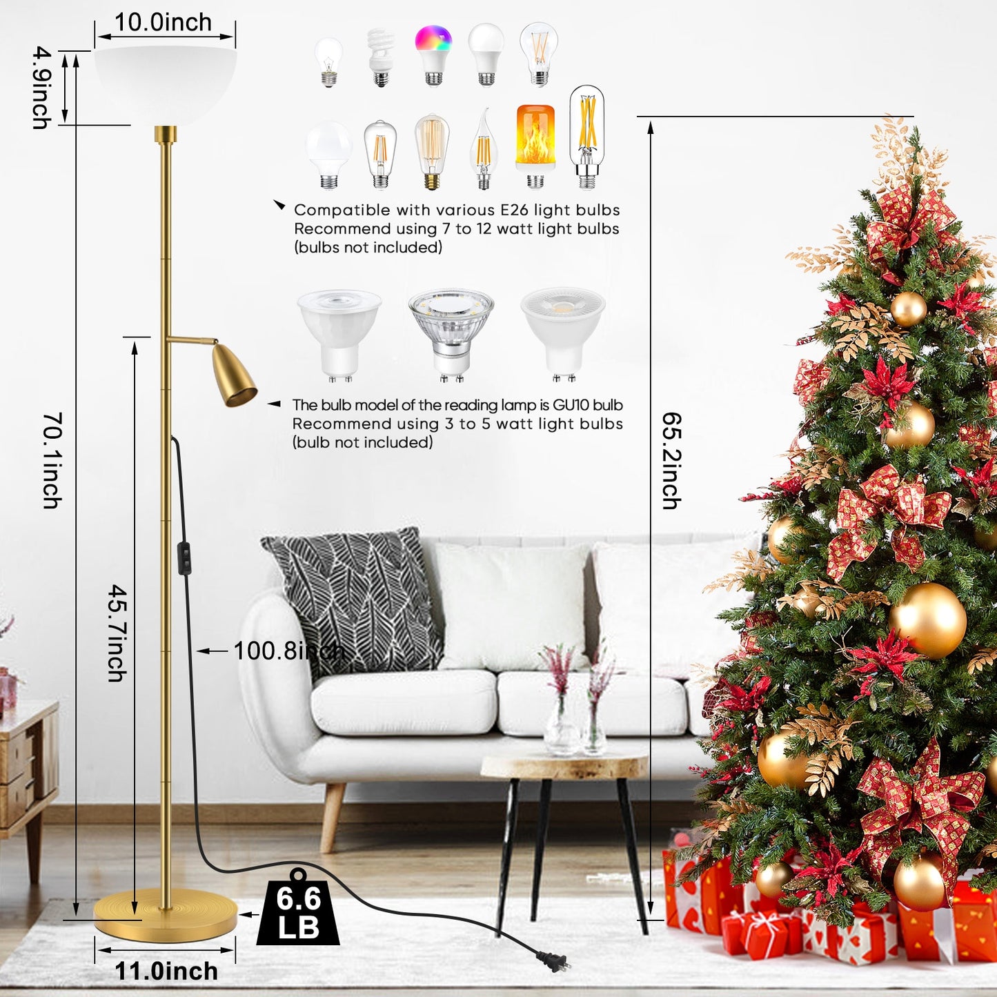 Nordic Floor Lamp Creative Fashion Metal LED 350° - justforyoushopping23