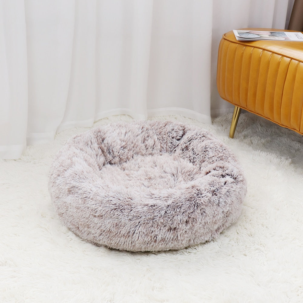 Super Soft Pet Bed Kennel Round Warm Sleep Bag Long Plush - justforyoushopping23