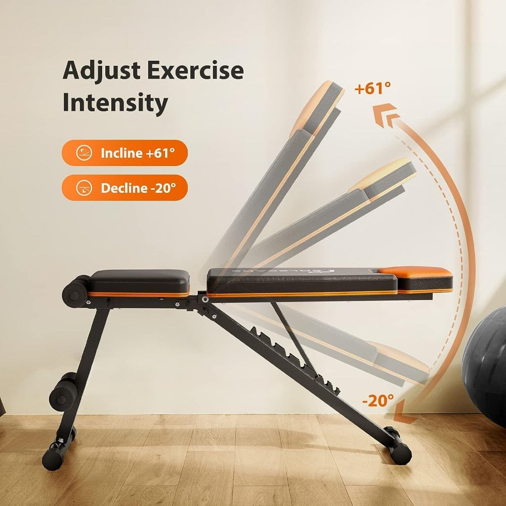 PERLECARE Adjustable Weight Bench for Incline and Decline Workouts - justforyoushopping23