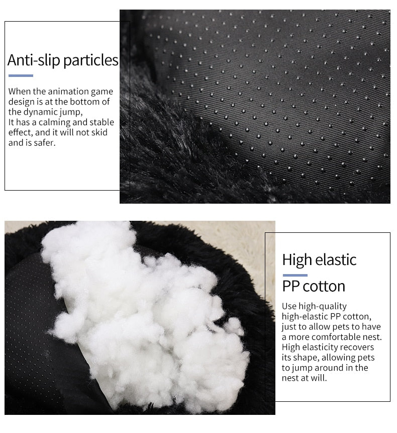 Super Soft Pet Bed Kennel Round Warm Sleep Bag Long Plush - justforyoushopping23