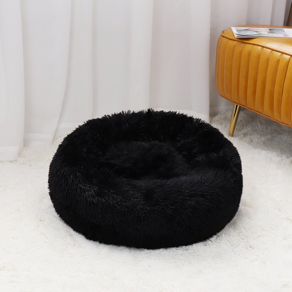 Super Soft Pet Bed Kennel Round Warm Sleep Bag Long Plush - justforyoushopping23
