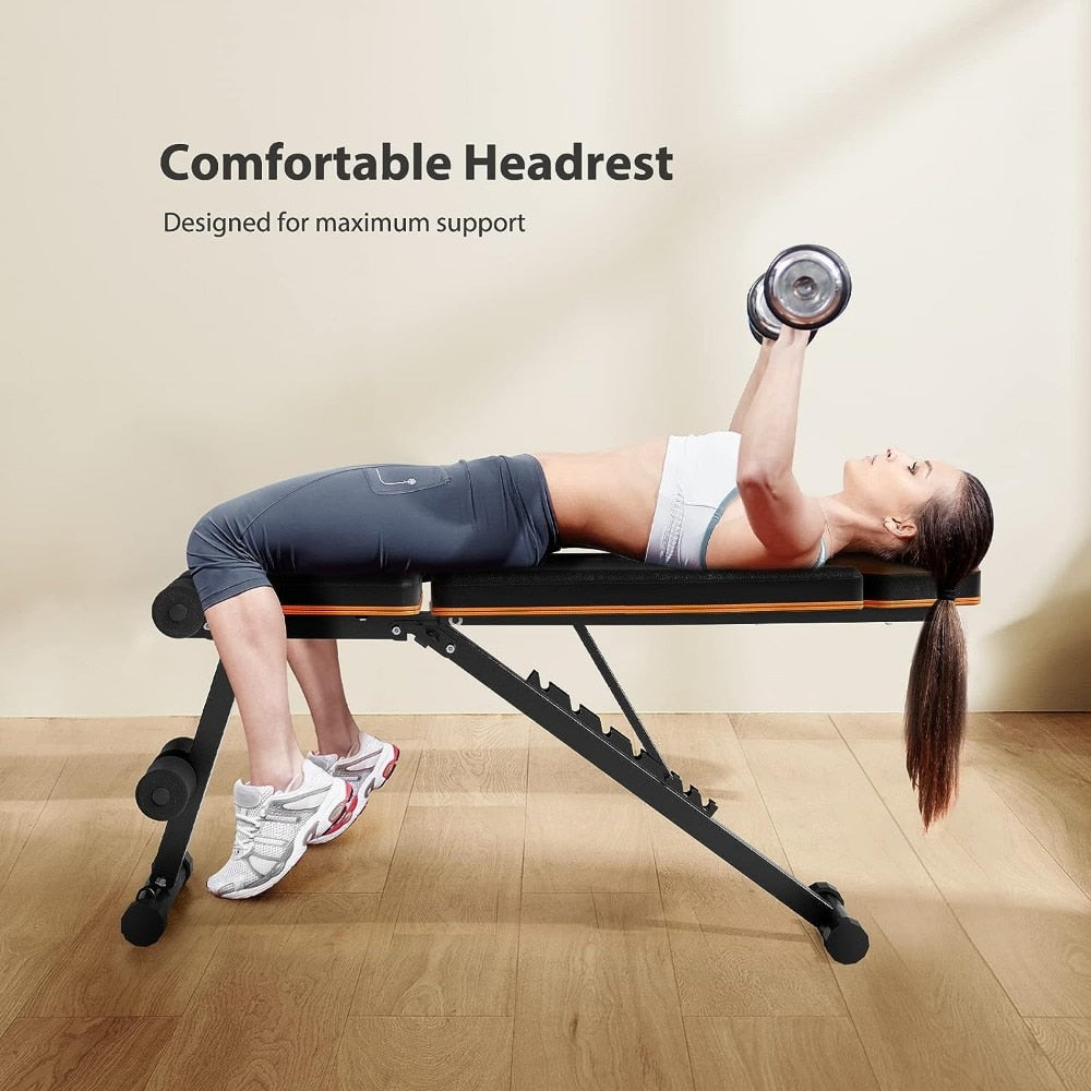 PERLECARE Adjustable Weight Bench for Incline and Decline Workouts - justforyoushopping23