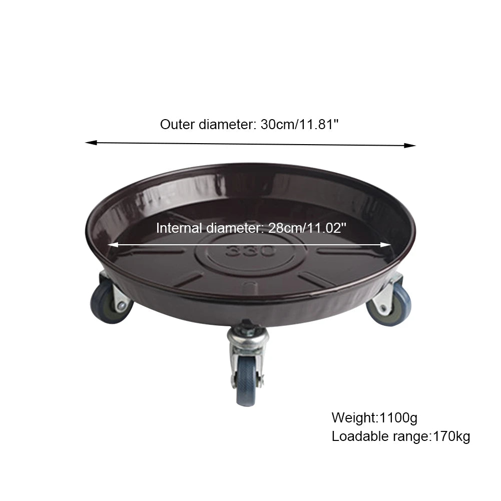 Flower Plant Pot Tray With Wheels Heavy Planter Flowers Pot