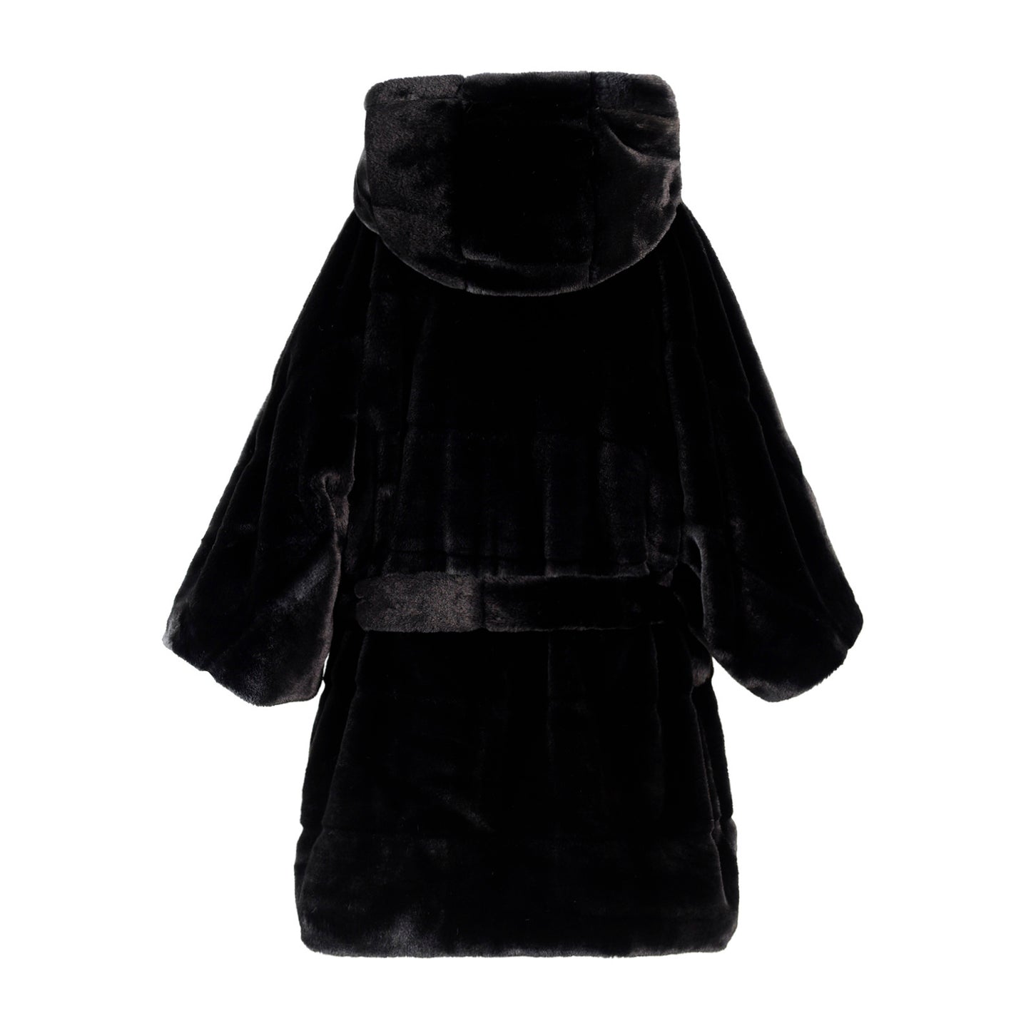 Elegant Faux Fur Coat Women Hooded Jacket Winter Fashion Warm Outwear Casual Solid Long Sleeve