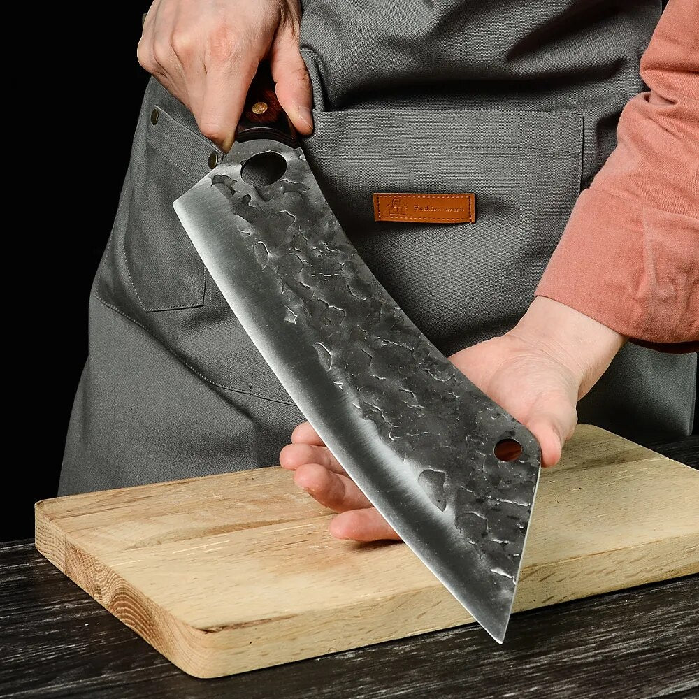 Kitchen Knife High Carbon Steel 12 Inch Long Chef Knife Forged