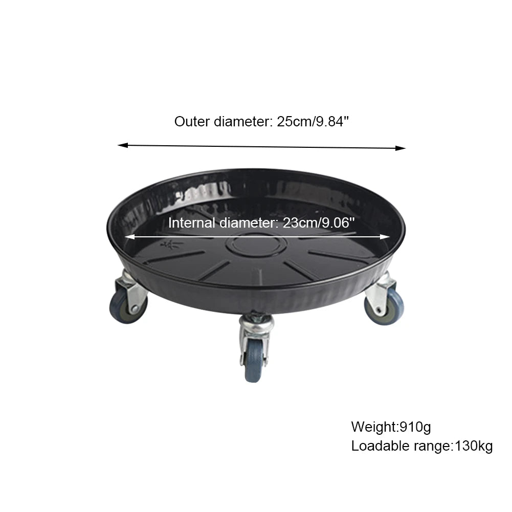 Flower Plant Pot Tray With Wheels Heavy Planter Flowers Pot