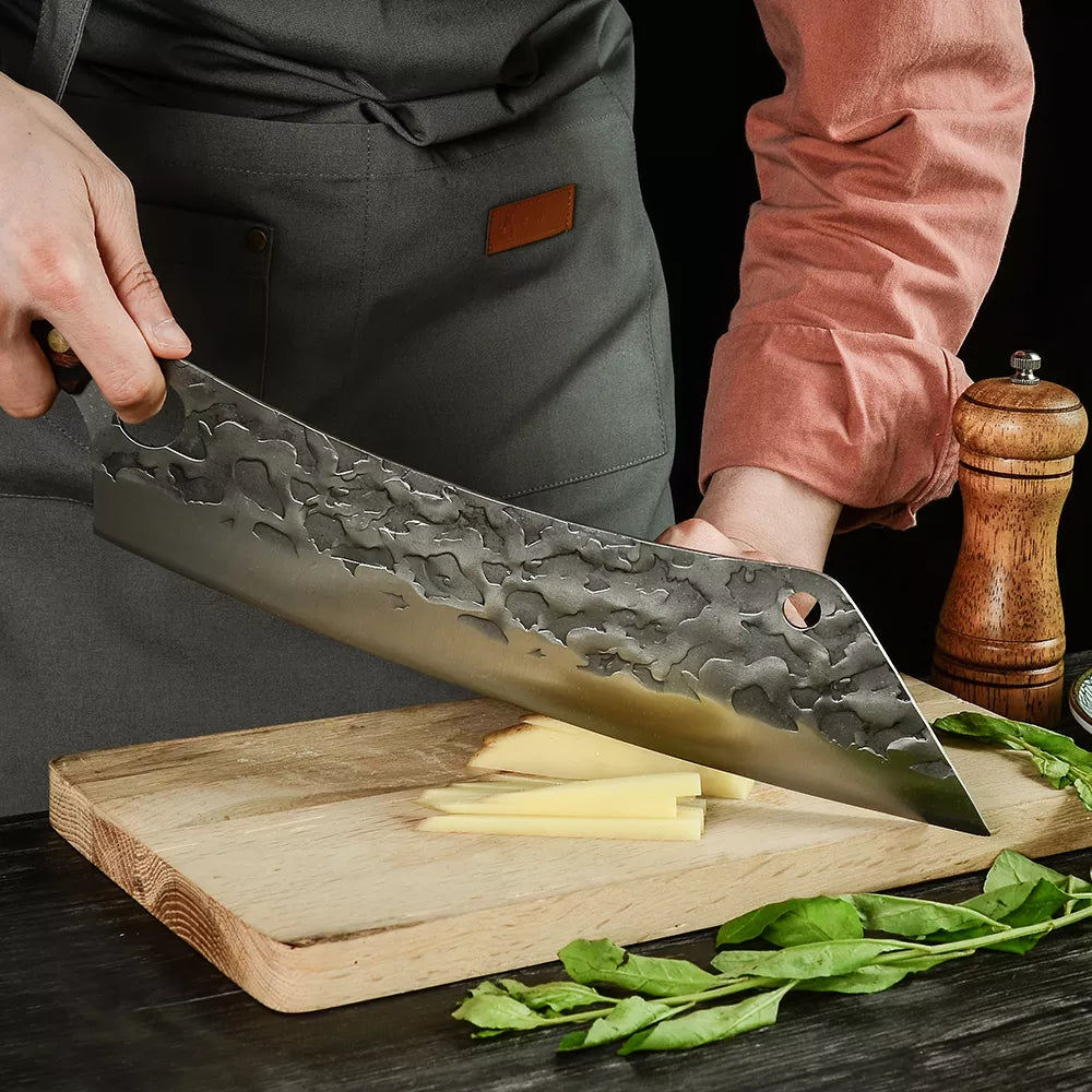 Kitchen Knife High Carbon Steel 12 Inch Long Chef Knife Forged