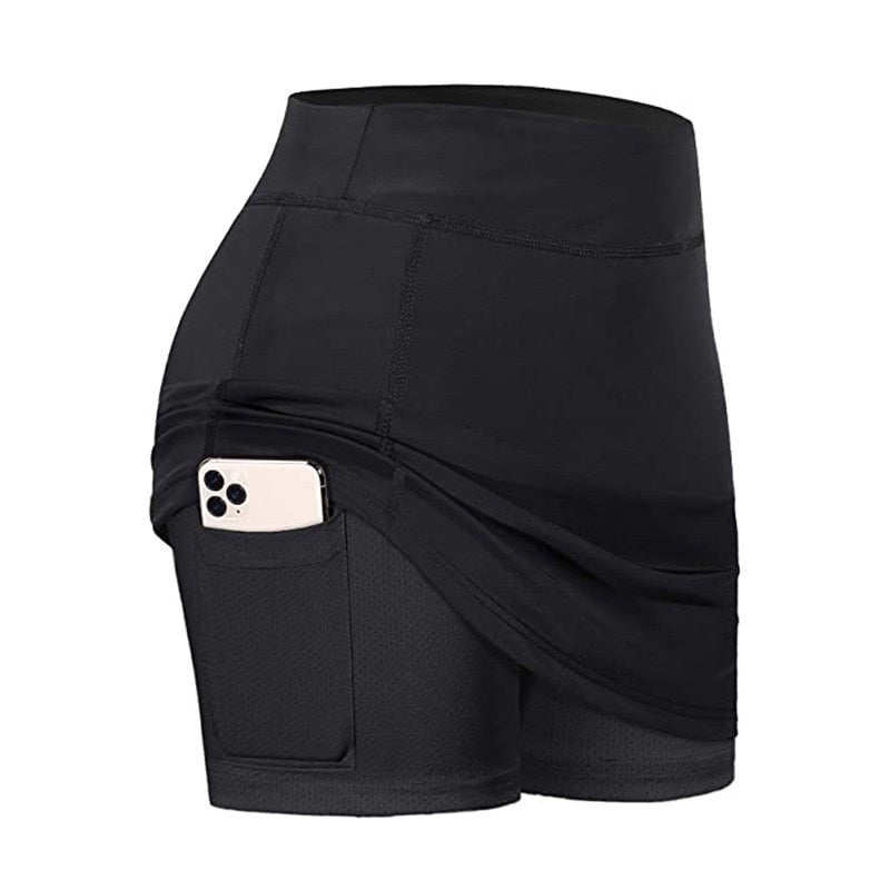 2 In 1 Tennis Pickelball Skirt Sport Fitness Skorts - justforyoushopping23