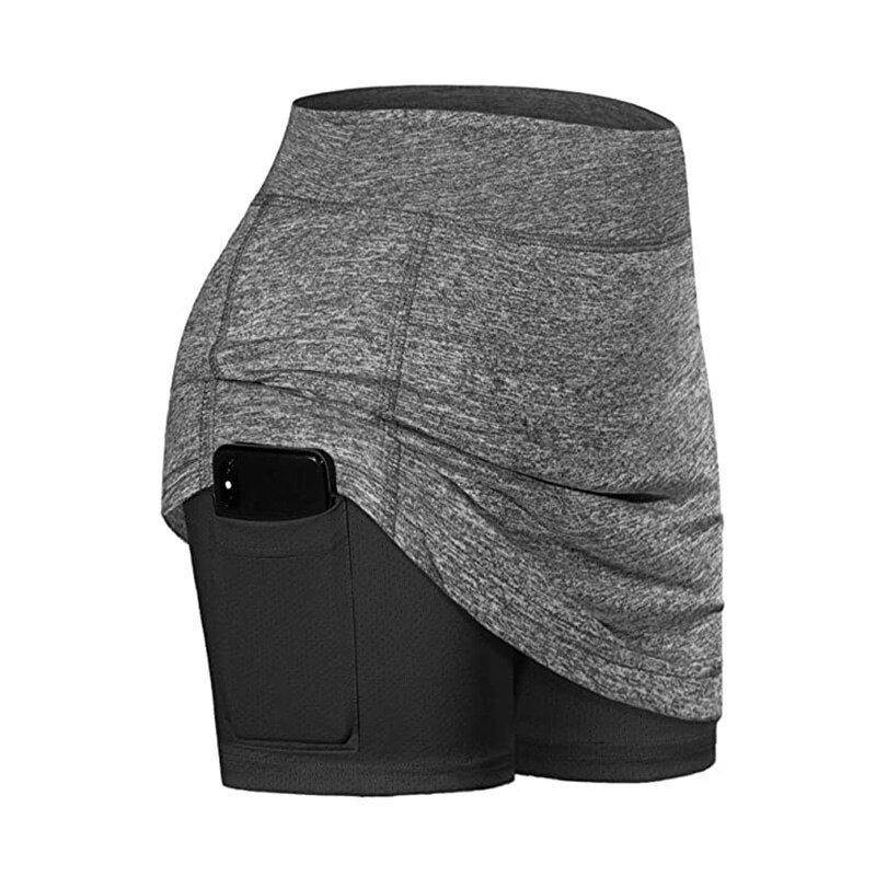 2 In 1 Tennis Pickelball Skirt Sport Fitness Skorts - justforyoushopping23