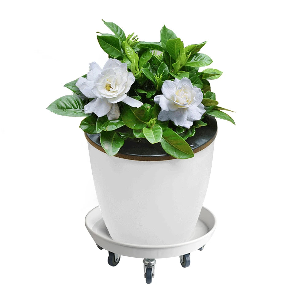 Flower Plant Pot Tray With Wheels Heavy Planter Flowers Pot