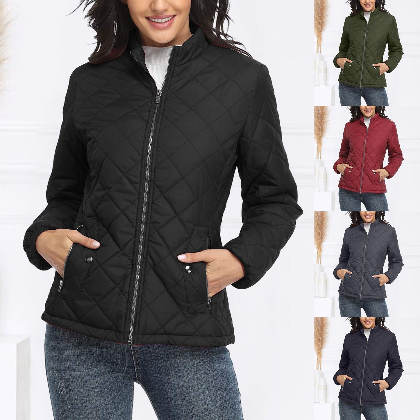 Winter Lightweight Down Cotton Jacket Women Padded Coat