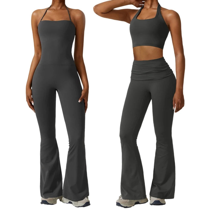 Women Gym Set Yoga Suit Sportswear Jumpsuit