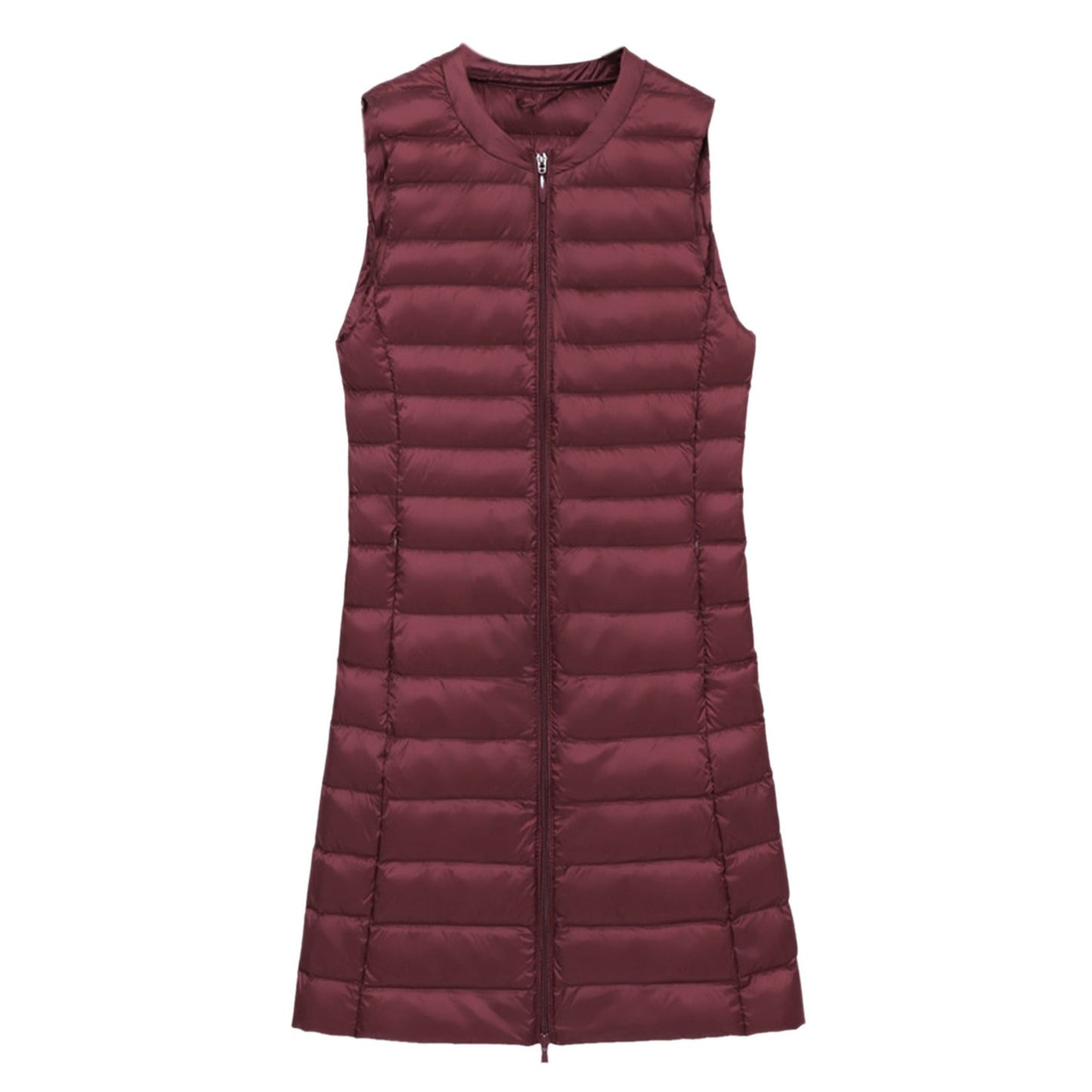 Ultra-light Winter Down Jacket For Women Long Style Down Coats Sleeveless Feather Warm Waistcoat Down Vest Outerwear Coats Woman