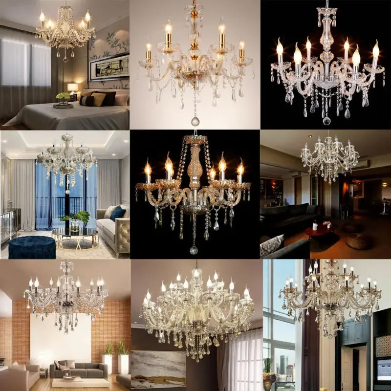 Ridgeyard 4-18 Arms K9 Crystal Chandelier Modern Luxury Boutique Country Style For Hallway Living/Dining Room Bedroom Home Light