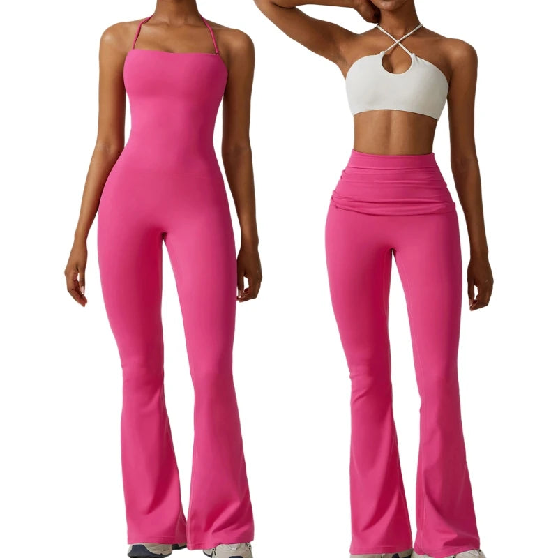 Women Gym Set Yoga Suit Sportswear Jumpsuit