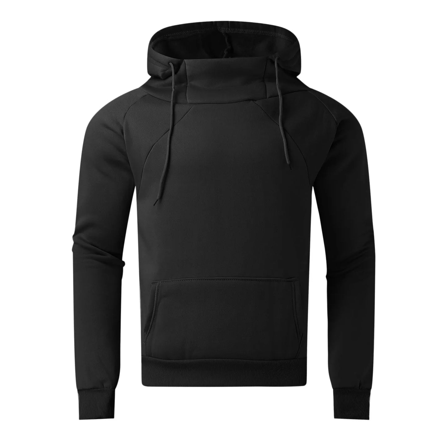 Men's Autumn Winter Loose Turtleneck Hoodie Ninja Neck Hoodie Coat Solid 2024 New Men Clothing Streetwear Hoodies