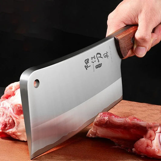 Special Knife for Chopping Bones, Thickeneded Heavy Bone Chopping Knife, Home and Commercial Bone Chopping Knife, Bone Chopping Knife, Butcher, Cattle, Sheep, Big Bones